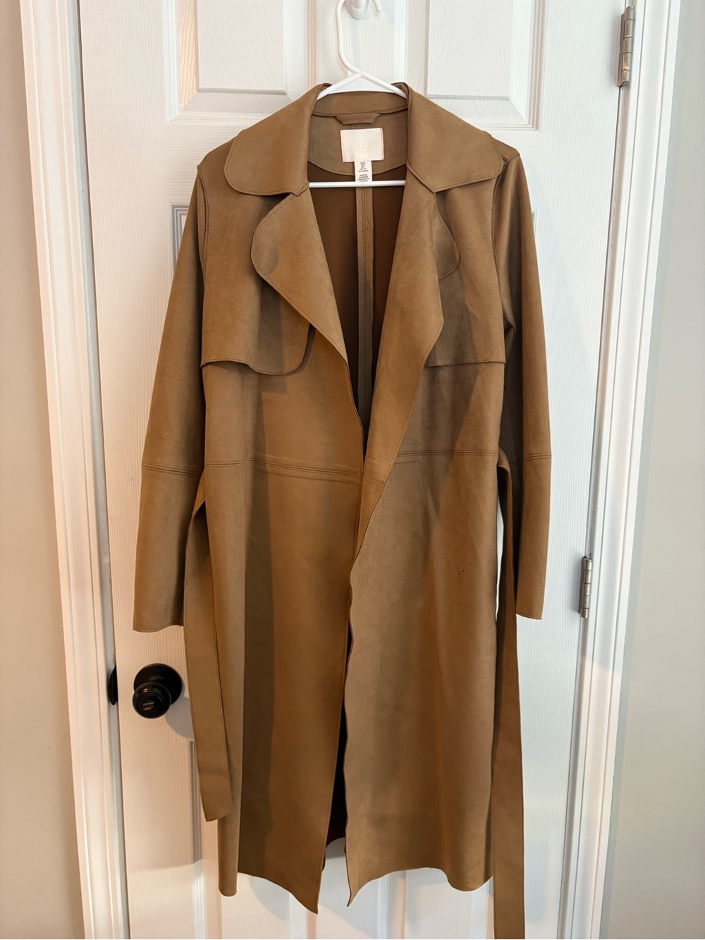 H&M Faux Suede Trench Coat